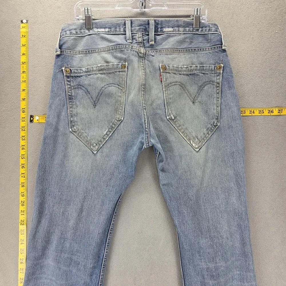 Vintage Levis 504 Jeans Mens 32x34 Blue Straight Engineered Zip Fly Medium Wash